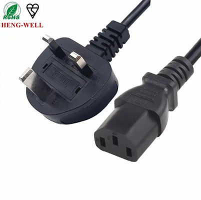 ASTA C13 Connector UK Power Cord BSI UK Cables Fuse 3 Pin Consumer Electronics 250A 13A كابل التيار المتردد
