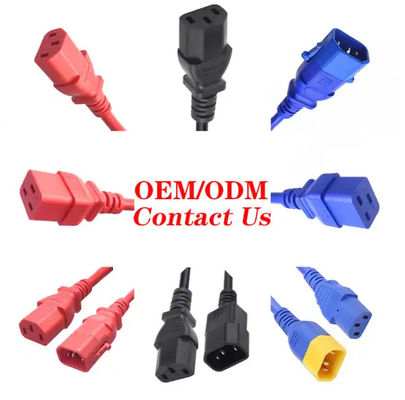 10A 250 فولت كابلات الطاقة الإضافية IEC C5 C7 C13 C14 C17 C19 C20 C21 كابل الإضافة