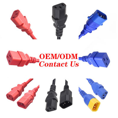 10A 250V سلك الطاقة الإضافي IEC C13 C14 C19 إلى C20 سلك الإضافي C21