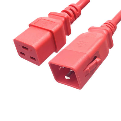 16A 250V UL سلك الطاقة المدرج ، C19C20P مع القفل ، سلك الطاقة الأجهزة المنزلية