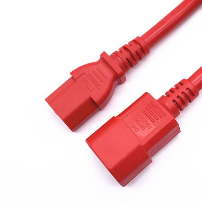 سلك التمدد للطاقة المنزلي C13 C14 كابل أحمر 1.8m 2m 3m