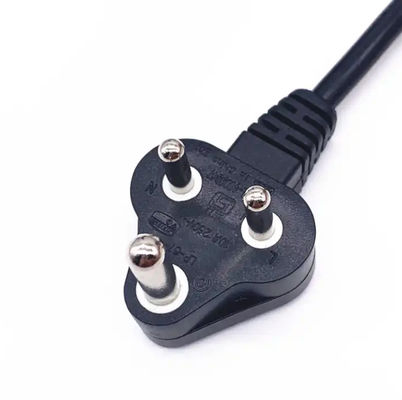 3 دبوس جنوب أفريقيا سلك التيار الكهربائي ، SABS 1.8m 2m 250V C13 AC سلك التمدد الكهربائي