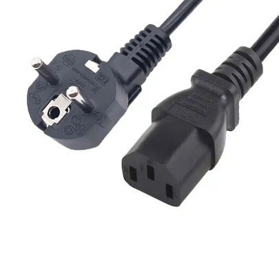 VDE 16A 250V 3 دبوس وصلة C13 سلك الطاقة الاتحاد الأوروبي