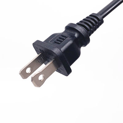 2 دبوس AC الولايات المتحدة الأمريكية امتداد سلك الطاقة UL معيار 10A 125V لون مخصص