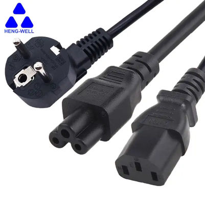 VDE سلك التيار الكهربائي ذو 3 أقدام شهادة KC 16A 250V C13 C5 وصلة الذكور إلى الإناث سلك التيار الكهربائي