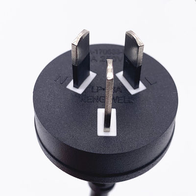 1.5m AU سلك الطاقة 3 دبوس أسود 10A 250V AC DC كابل للتطبيقات متعددة الاستخدامات