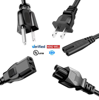 7A-10A 125V USA سلك تمديد الطاقة مع ماكينة Nema5-15P